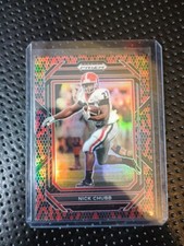 2023 Panini Prizm Draft Picks Red Black Snake Skin Nick Chubb Georgia Bulldogs