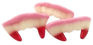 Halloween MINI FANGS Sweets GUMMY Jelly CANDY Teeth Dracula - Picture 1 of 4
