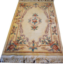Soft Aubusson Style Hand Knotted Wool Rug 3.5x5.6