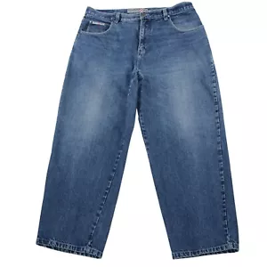 VTG Southpole Mens Size 40 X 32 Y2K Baggy Hip Hop Wide Leg Blue Denim Jeans - Picture 1 of 17