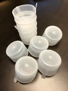10 BPA Free 55mm Crown Top Snap On Reusable Water Bottle Cap For 3 or 5 Gallon - Picture 1 of 3