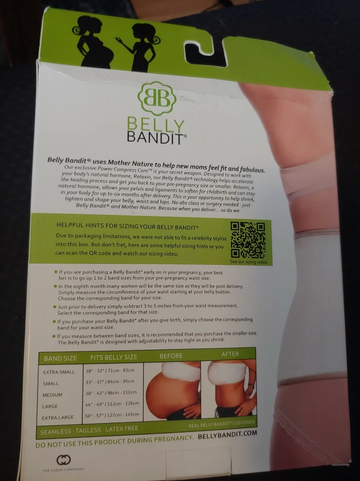 Envoltura para vientre posparto bandido vientre - Talla S, negra - Nueva con defectos de caja Foto 1 de 3