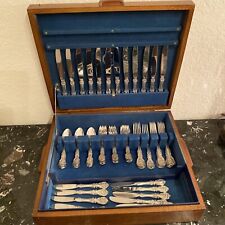 MINT REED & BARTON FRANCIS I STERLING SILVER 60 pc FOR 12 FLATWARE SET+CHEST NM