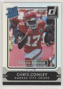 2015 Panini Donruss Rated Press Proof Silver /25 Chris Conley #222 Rookie RC