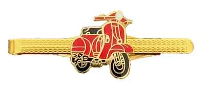 Red MOD Scooter Motorbike Enamel Crested Tie Slide (N1) **END OF LINE** - Image 1 of 4