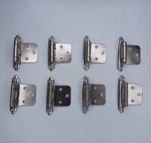 Lot Of 8 Steel Hinges Cabinet Hinge Lot 8 Pieces No Hardware - Picture 1 of 7