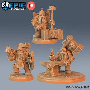 Steel Dwarf D&D Dungeons and Dragons Steampunk Miniatures 28mm - Picture 1 of 8