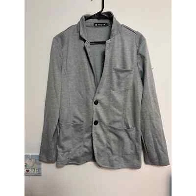 Allegra K Blazer Lightweight Button  2 Pockets Womens Size Small Light Gray - Image 1 of 4