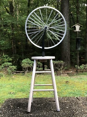 Rueda de bicicleta Marcel Duchamp escultura “readymade” tamaño real reproducción hélice Foto 1 de 4