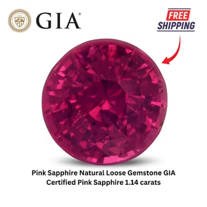Rosa Saphir natürlicher loser Edelstein GIA zertifiziert rosa Saphir 1,14 Karat - Bild 1 von 6
