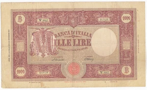 Italia, 1000 Liras, Edición 1947, Signos, Einaudi Y Urbini, Pick 81a, Art: B/ - Imagen 1 de 2