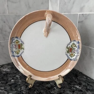 Vintage Noritake Lusterware Orange Rimmed Lemon Handled Dish Plate - Picture 1 of 6