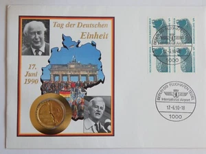 Numisbrief Tag der Deutschen Einheit 17. Juni 1990 - Braunschweiger Löwe - Bild 1 von 2