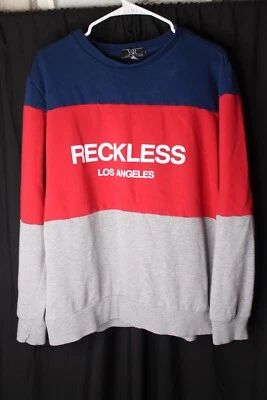 Sudadera para hombre Young & Reckless LA XL mediana roja gris azul Foto 1 de 4