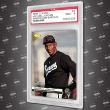 1994 CLASSIC #1 MICHAEL JORDAN BIRMINGHAM BARONS GRADED PSA 9