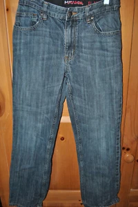 NEW BOY'S HAWK SLIM STRAIGHT LEG JEANS 14 REG WITH ADJUSTABLE WAIST BLUE STONEWA - Picture 1 of 2