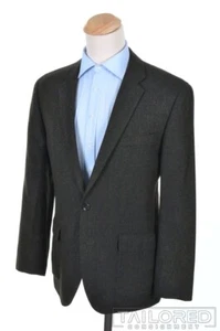 J.CREW Ludlow Solid Green Wool Cotton Tweed Mens Blazer Sport Coat Jacket - 44 R - Picture 1 of 9