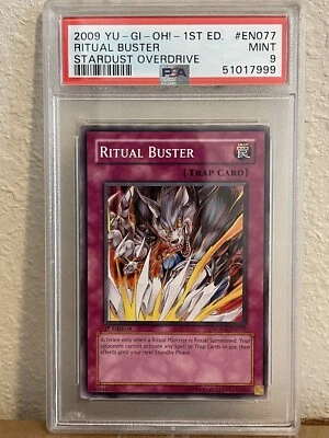 2009 Yu-Gi-Oh! Ritual Buster 1st Edition Stardust Overdrive SOVR-EN077 PSA 9 - Image 1 of 3
