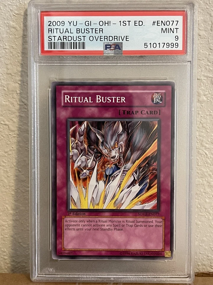 2009 Yu-Gi-Oh! Ritual Buster 1st Edition Stardust Overdrive SOVR-EN077 PSA 9 - Image 1 of 3