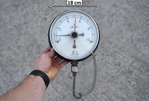 Vintage Manometer altes Industriezifferblatt - KOSTENLOSER VERSAND - Bild 1 von 7