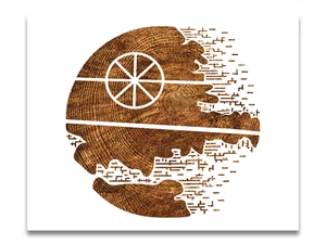 Plantilla Estrella de la Muerte - Reutilizable Color, Dibujo, Pintura Personalizada Plantilla de Pared Arte - Imagen 1 de 4