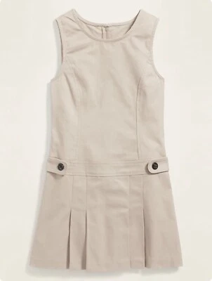 Nuevo con etiquetas Vestido Jersey Antiguo Azul Marino Tostado Caqui Sin Mangas Cintura Caída Niñas Talla 7 Foto 1 de 4