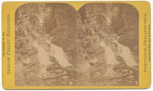 Purviance Stereoview Lehigh Valley Railroad Onoko Glen – Central View SV - Picture 1 of 2
