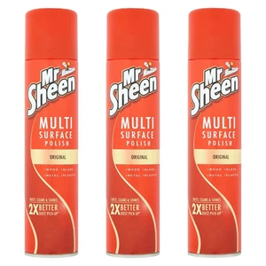 Mr Sheen Polish Spray Multi Surface Cleaner Dust Pick-Up Original 250ml 3 Packs - Picture 1 of 5