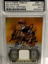 2013 Topps Tribute NOLAN RYAN RR-NR 24/25 Retired remnants AUTOGRAPH