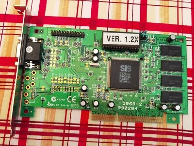 Scheda video vintage SIS 6326 AGP 4MB v1.2 testata - Immagine 1 di 2