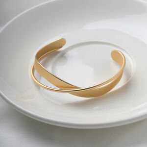 Luxry 18k Gold Women Bracelet Cuff Open Bangle Wedding Jewelry Gifts Adjustable