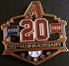 1998 2008 ARIZONA DIAMONDBACKS PIN 20TH ANNIVERSARY 2023 MLB WORLD SERIES RARE