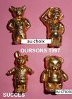 1997 Success Teddies Bear Pooh Charm Metal Golden 3D Model Choice