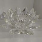 Shannon Crystal Designs of Ireland Waterlily Candle Holder Pre-owned, 8" Dia.