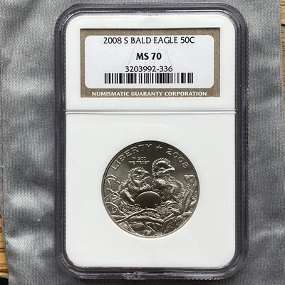 2008-S Bald Eagle Half Dollar Commemorative 50C NGC MS70 - Image 1 of 4