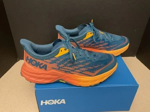 New! Womens Hoka One One Speedgoat 5 Blue Coral Trail Running Shoes. Size 8B. - Picture 1 of 10