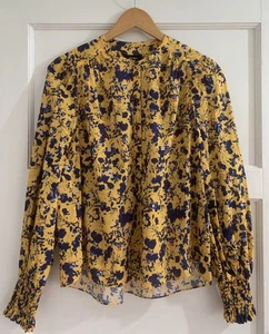 ME + EM - Women’s Floral Cotton Top /Blouse Size 8 - Picture 1 of 16