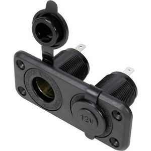 TRU COMPONENTS Dual-Kfz-Einbaubuchse mit Schutzkappe Belastbarkeit Strom max.=20 - Bild 1 von 1