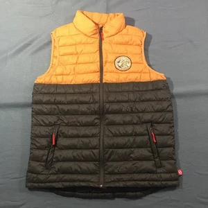 Magellan Shiner Bock Puffer Vest Adult Large Classic Fit Water Resistant Orange - Picture 1 of 6