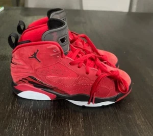 Jóvenes Niños Nike Air Jordan MVP Jumpman Rojo Negro Zapatos DZ5578-600 Talla 2Y - Imagen 1 de 5