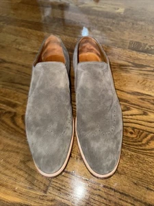 Allen Edmonds Shoes - Lucca Slip-On Suede Loafer Anthracite Gray - Sz 14D - Picture 1 of 4