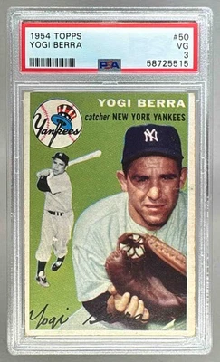 58725515 Yogi Berra 1954 Topps #50 PSA 3 Foto 1 de 3