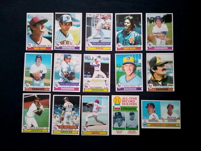1979 Topps Ryan Murphy Yount Bench Hunter Seaver McCovey Baseball Lot 15 Nice - Image 1 of 4