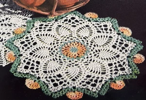 Vintage 1950s Knit & Crochet Pattern MARIGOLDS 14" DOILY - Picture 1 of 1