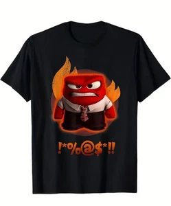 Herren T-Shirt Schwarz Inside Out Anger Curse M Medium Size - Bild 1 von 1