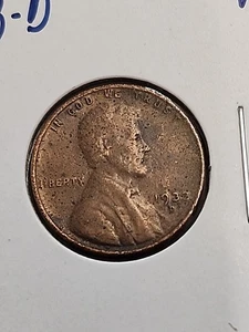 1933-D Lincoln Wheat Cent Penny  VF Condition - Picture 1 of 3