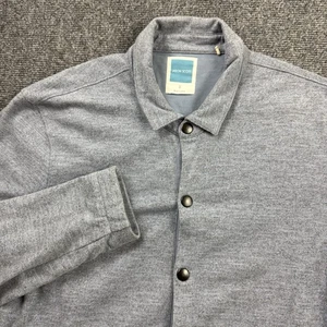 JASON SCOTT COACH'S  JACKET SHIRT GRAY SMALL Made in Peru - Picture 1 of 8