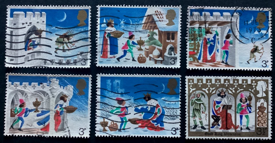 1973 Great Britain Sc. 709-714 Christmas Carol Good King Vencesias Used - Image 1 of 1