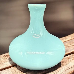 2003 Royal Haeger Nina Art Pottery Bud Vase Celadon Aqua Blue Glaze Vintage - Bild 1 von 14