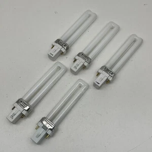(5-Pack) Assorted 7W 4100K G23 Fluorescent 7-Watt Lamp Light Bulbs Cool White - Picture 1 of 14